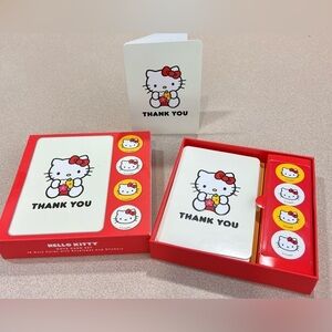 Hello Kitty Thank you cards (12) with envelops and stickers.
